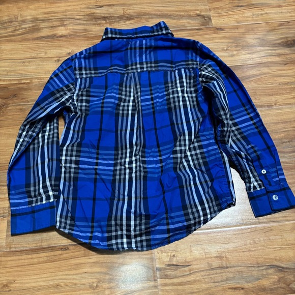 Faded Glory Plaid Button Down Shirt‎ Long Sleeve Casual Kid's Size S (6-7) - Picture 4 of 4